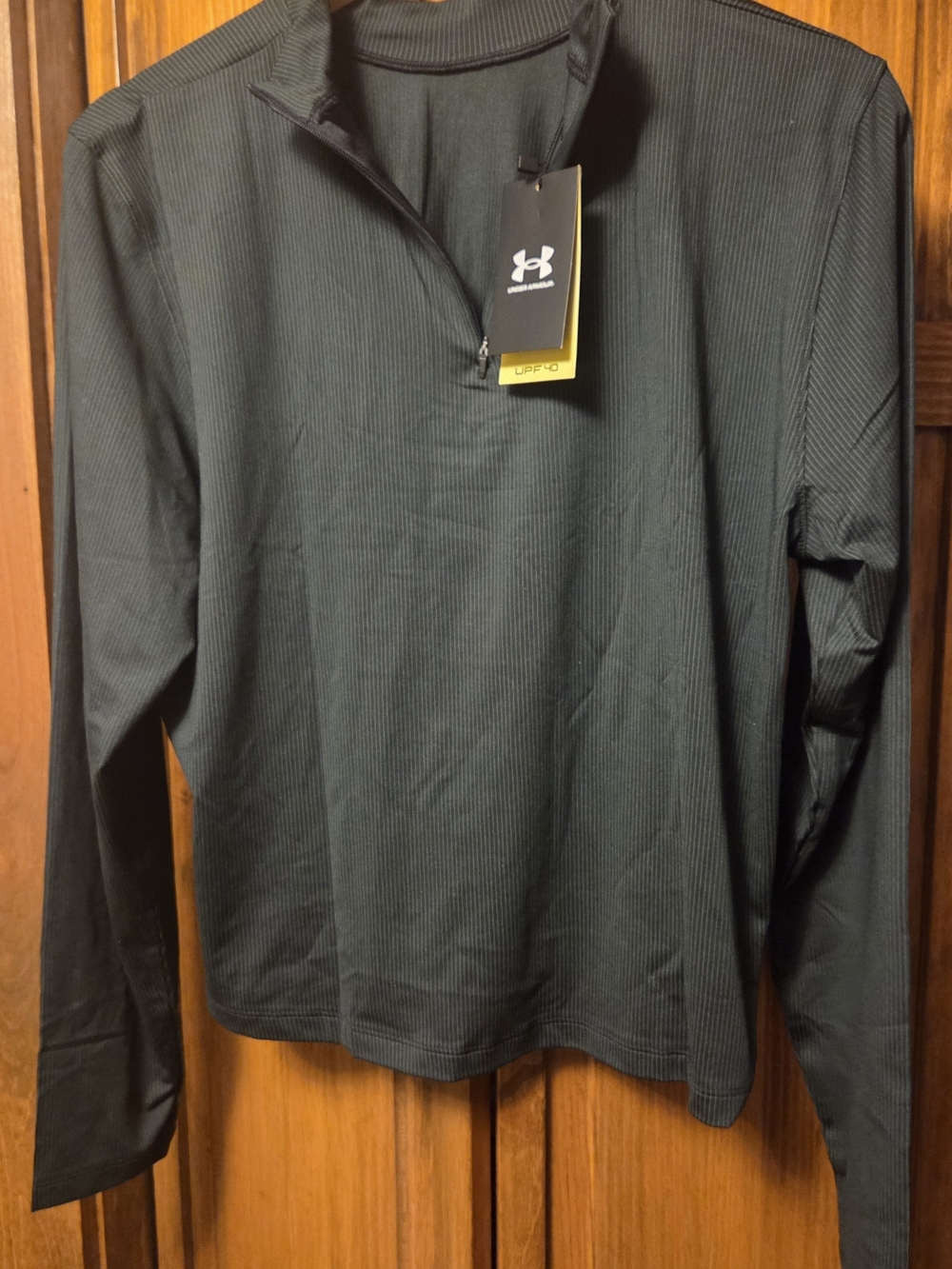 Under Armour Black Long-Sleeve Quarter Zip Performance Top